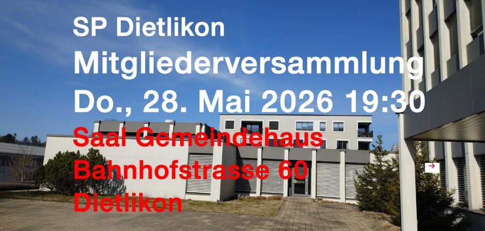 SP Mitgliederversammlung vom 28. Mai 2026